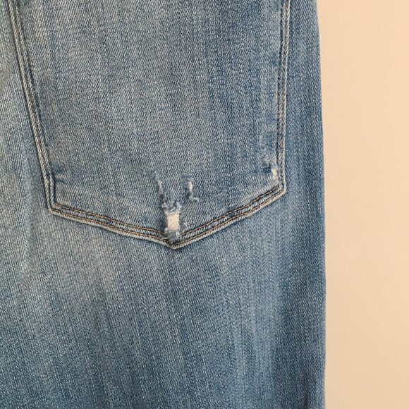 FRAME Denim 5 Pocket Overturn Wash Heritage Le Sylvie Slender Straight Jeans - Picture 12 of 12